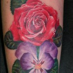 Violet Flower Tattoo